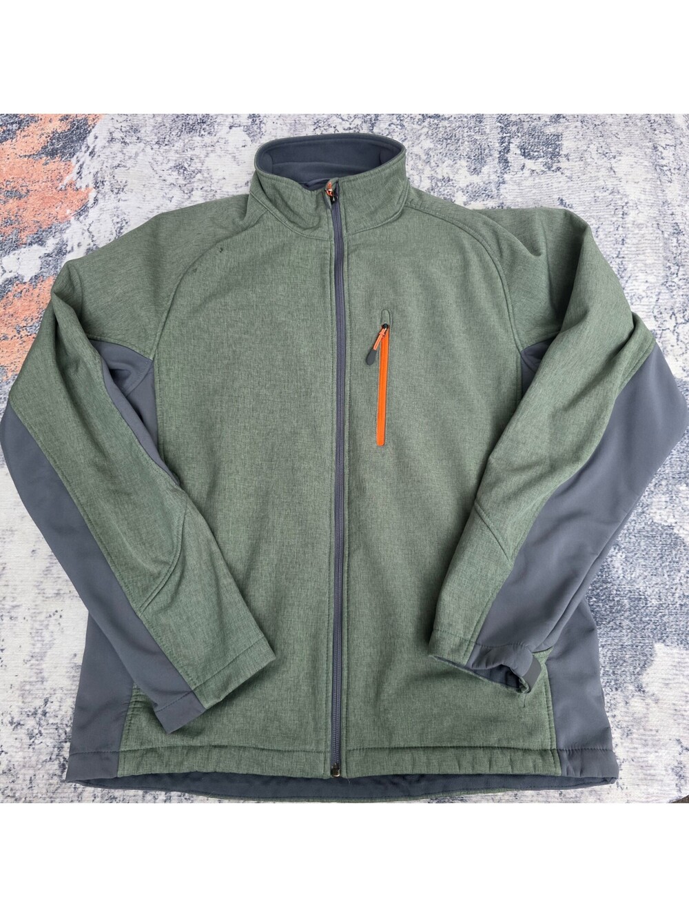 Unisex Medium -Kirkland olive gray full zip fleece jacket